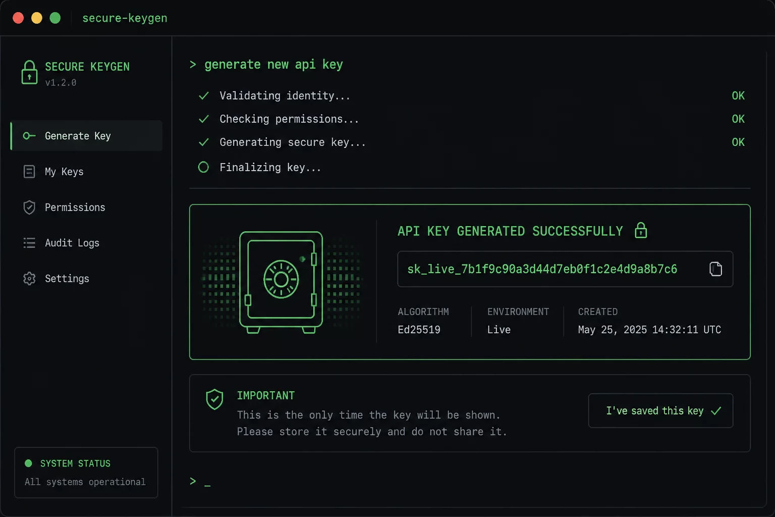Api Key Management Schema Diagram