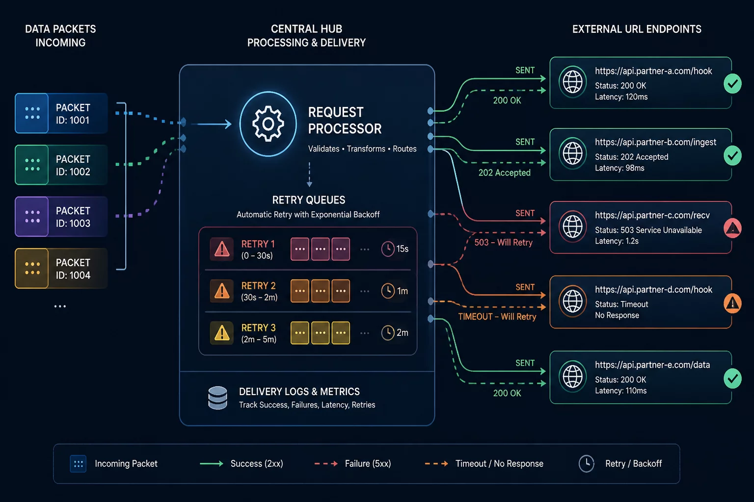 Webhooks Delivery Schema Diagram
